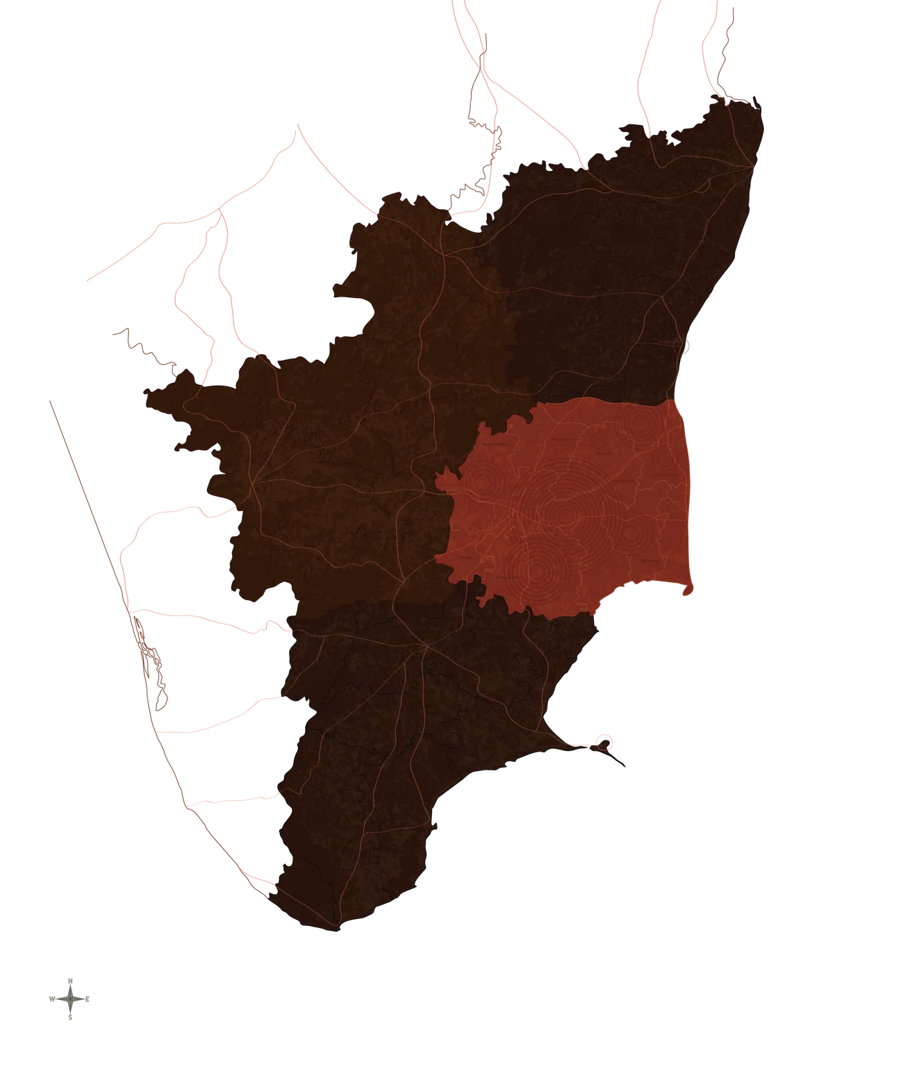 Map of Tamil Nadu